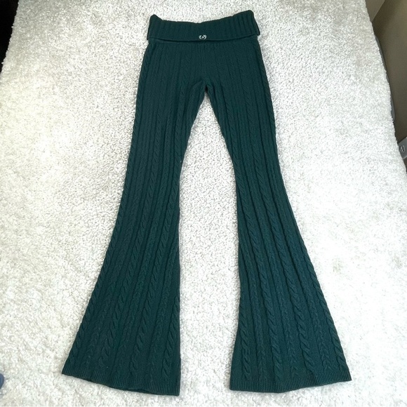 Victoria’s Secret cable knit fold over flare pants comfy loungewear preppy small - Picture 2 of 10